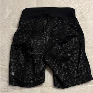 lululemon athletica Black Geometric Athletic Shorts